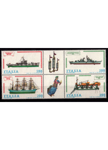ITALIA  francobolli serie completa costruzioni Navali Italiane 4° serie 1980